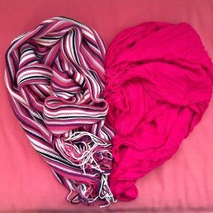 Set of 2 Pink Scarves